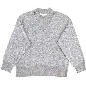 NWT Lusso Light Heather Gray Women's Sweater 100% Cashmere